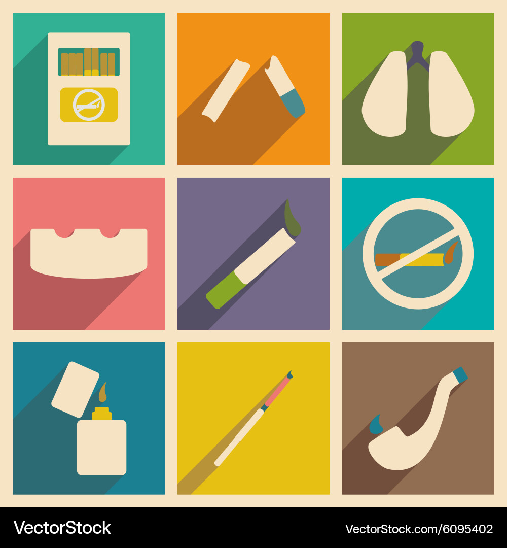 Flat with shadow concept and mobile application Vector Image