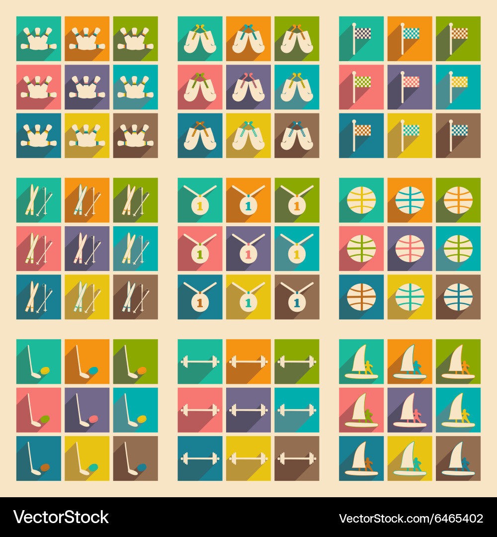 Flat with shadow concept and mobile application Vector Image