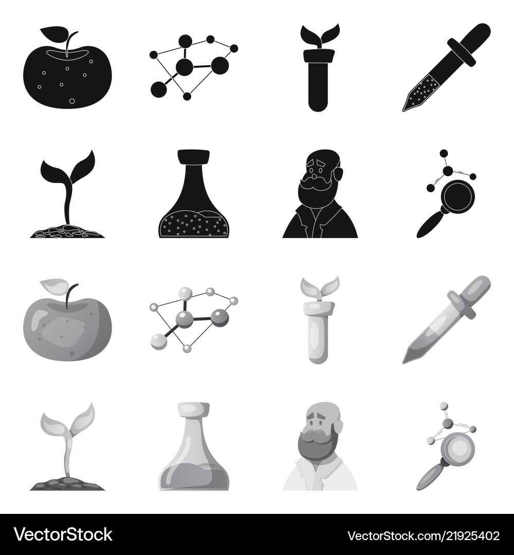 Isolated object of and symbol set s Vector Image