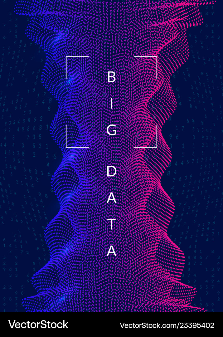 Quantum Data Network Background vector image
