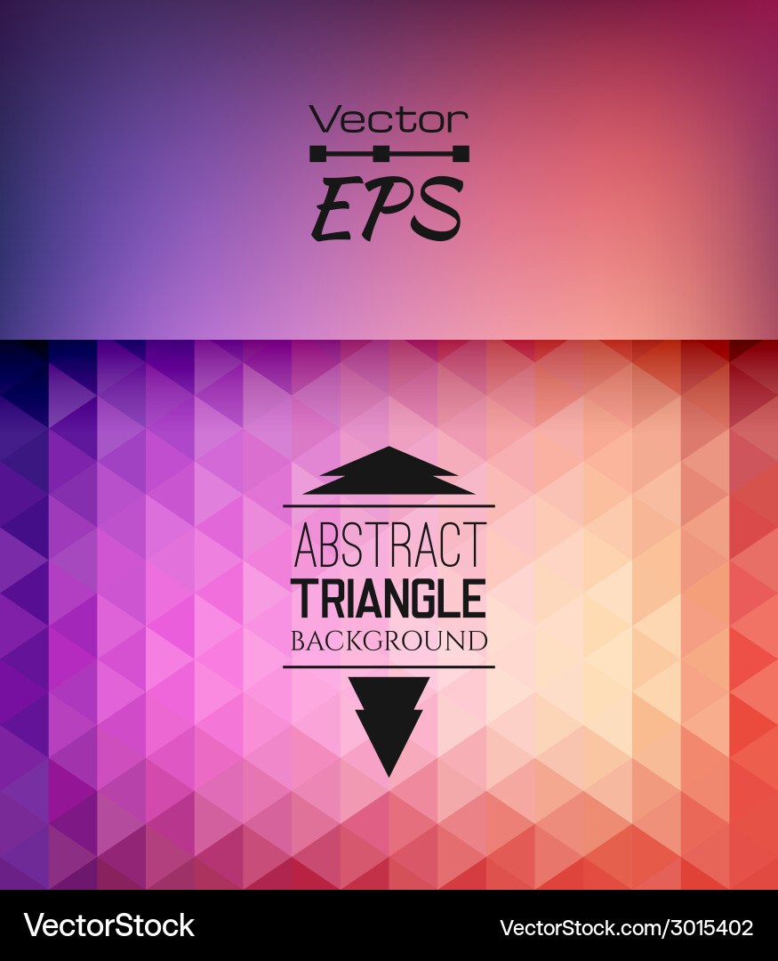 Retro mosaic pattern of geometric triangle shapes Vector Image