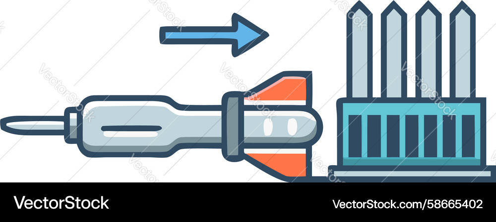 Screwdriver with multiple screws for assembly Vector Image