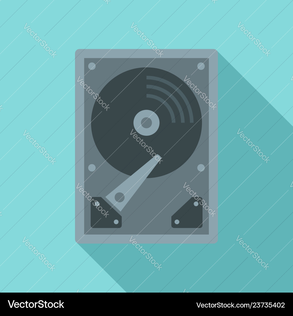 Server hard disk icon flat style Server hard disk icon flat style vector image