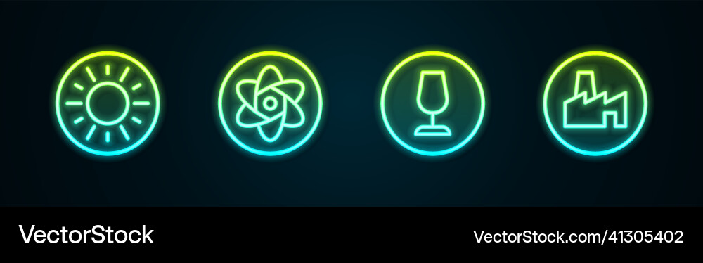 Set line sun test tube and flask fragile broken Set line sun test tube and flask fragile broken Vector Image
