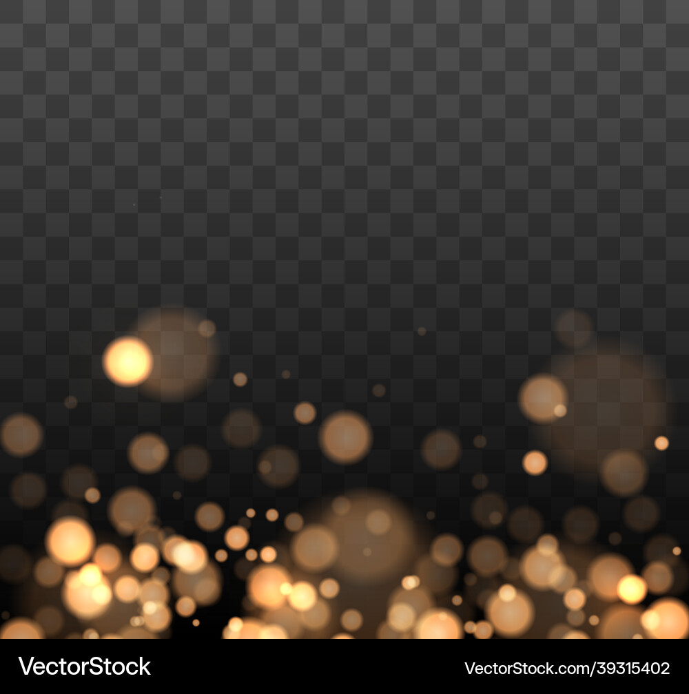 Shining bokeh isolated on transparent background vector image