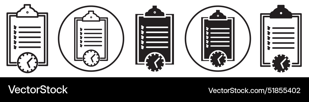 Waiting list icon set collection for web Waiting list icon set collection for web Vector Image