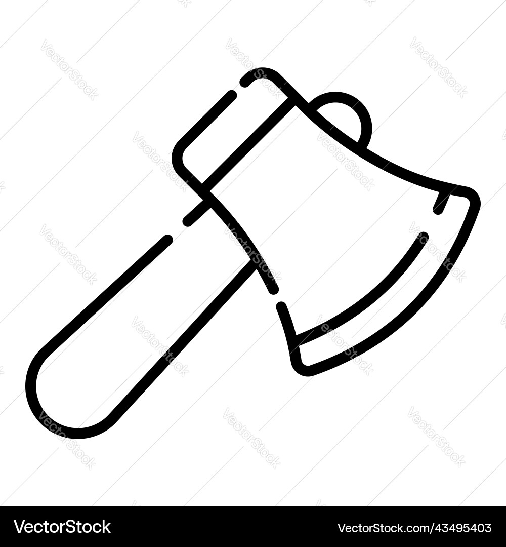 Axe icon thin line style for web and mobile Vector Image