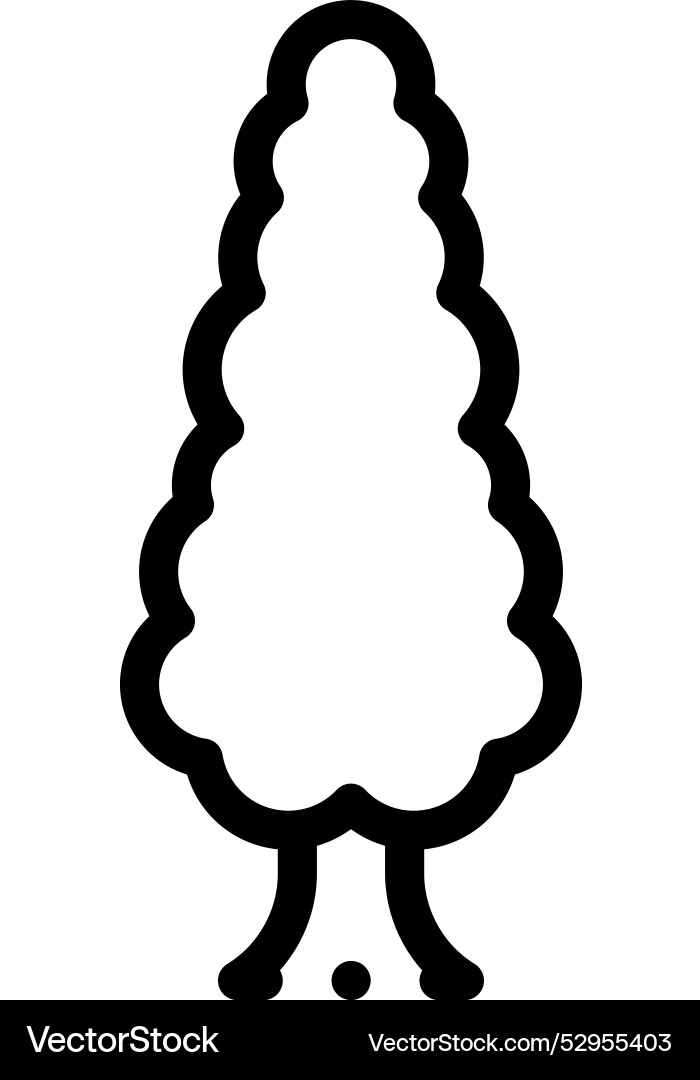 Cypress icon thin linear style design isolated Cypress icon thin linear style design isolated vector image