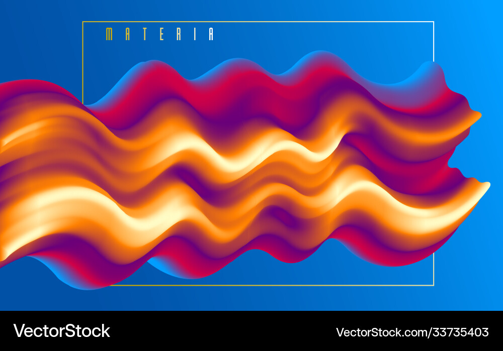 Gradient fluid abstract shape 3d color Gradient fluid abstract shape 3d color Vector Image