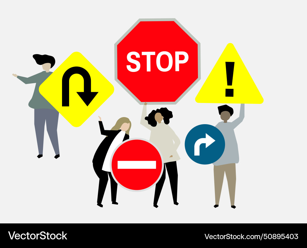 Guide signs set of iso prohibited actions Guide signs set of iso prohibited actions vector image