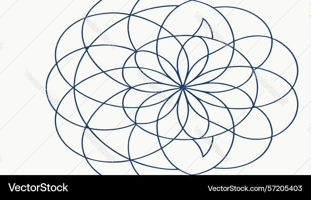 Intricate geometric spirograph abstract pattern vector image