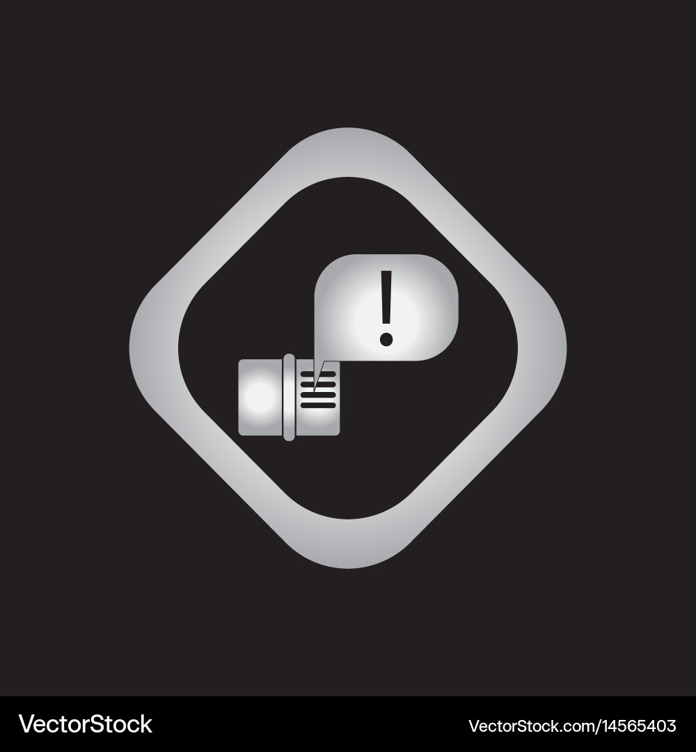 Library book and explanation mark in talk cloud Vector Image