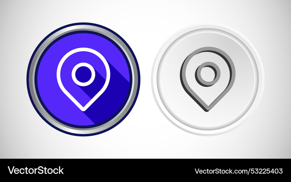 Map pointer location icon button set design Vector Image