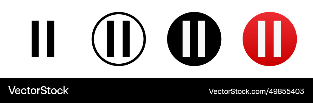 Pause and play button icon Vector Image