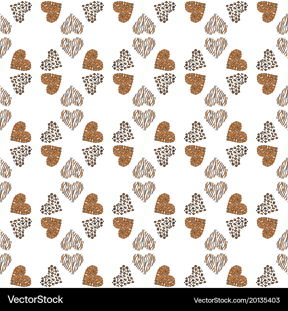 Seamless pattern with heart vector image