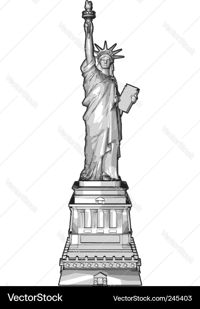 Statue of Liberty Monument Vector Image