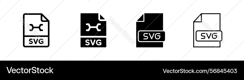 Svg file icon collection a with an label vector image