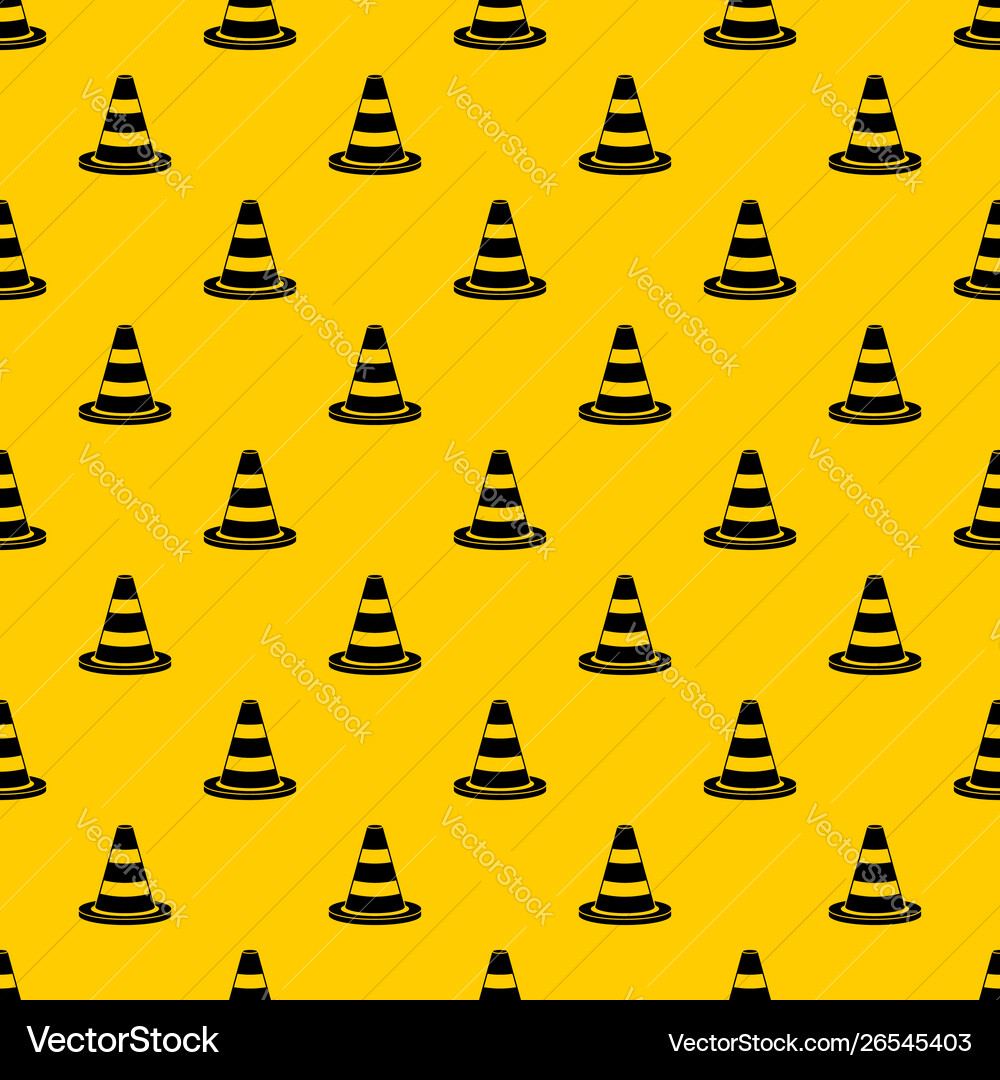 Traffic cone pattern vector image
