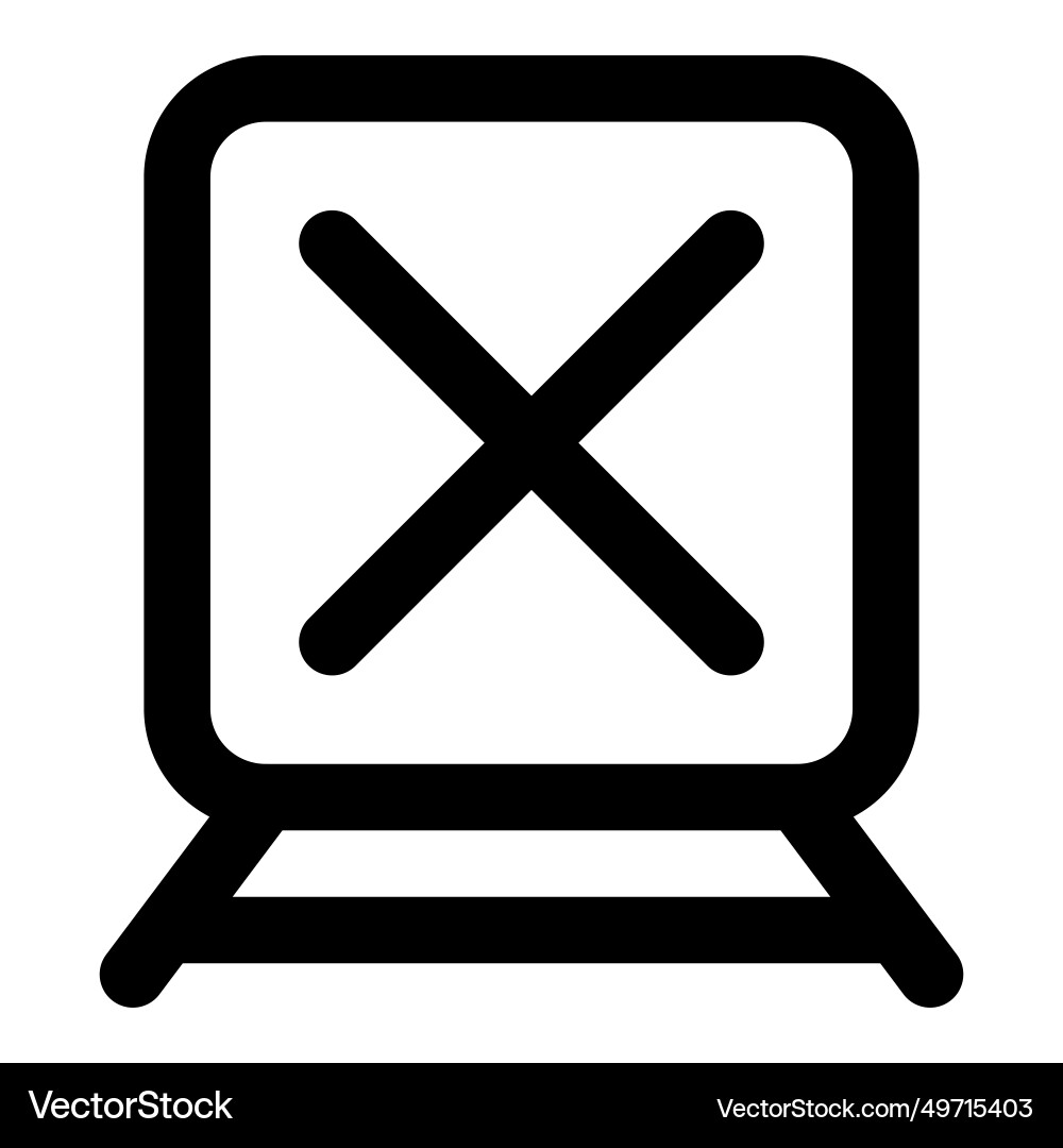 Train cancelled due to a technical issue vector image