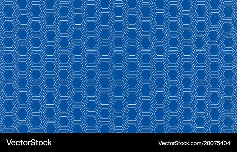 Abstract background hexagons outline vector image