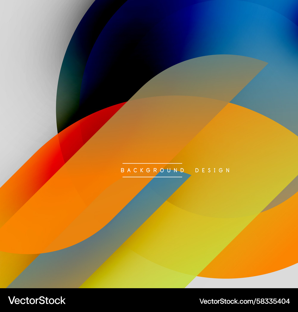 Abstract colorful shapes overlap creating dynamic Abstract colorful shapes overlap creating dynamic Vector Image