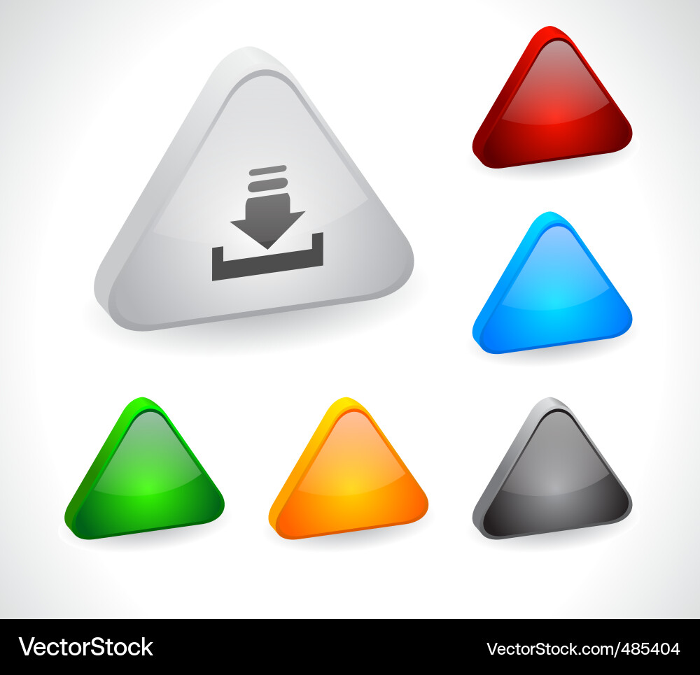 Color 3d buttons for web Vector Image