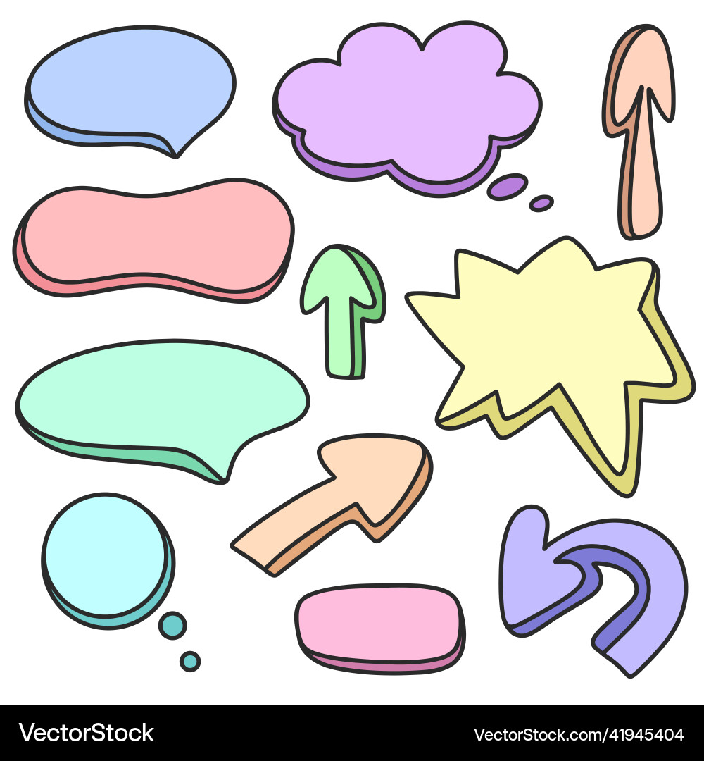 Colored elements for messages and design Vector Image