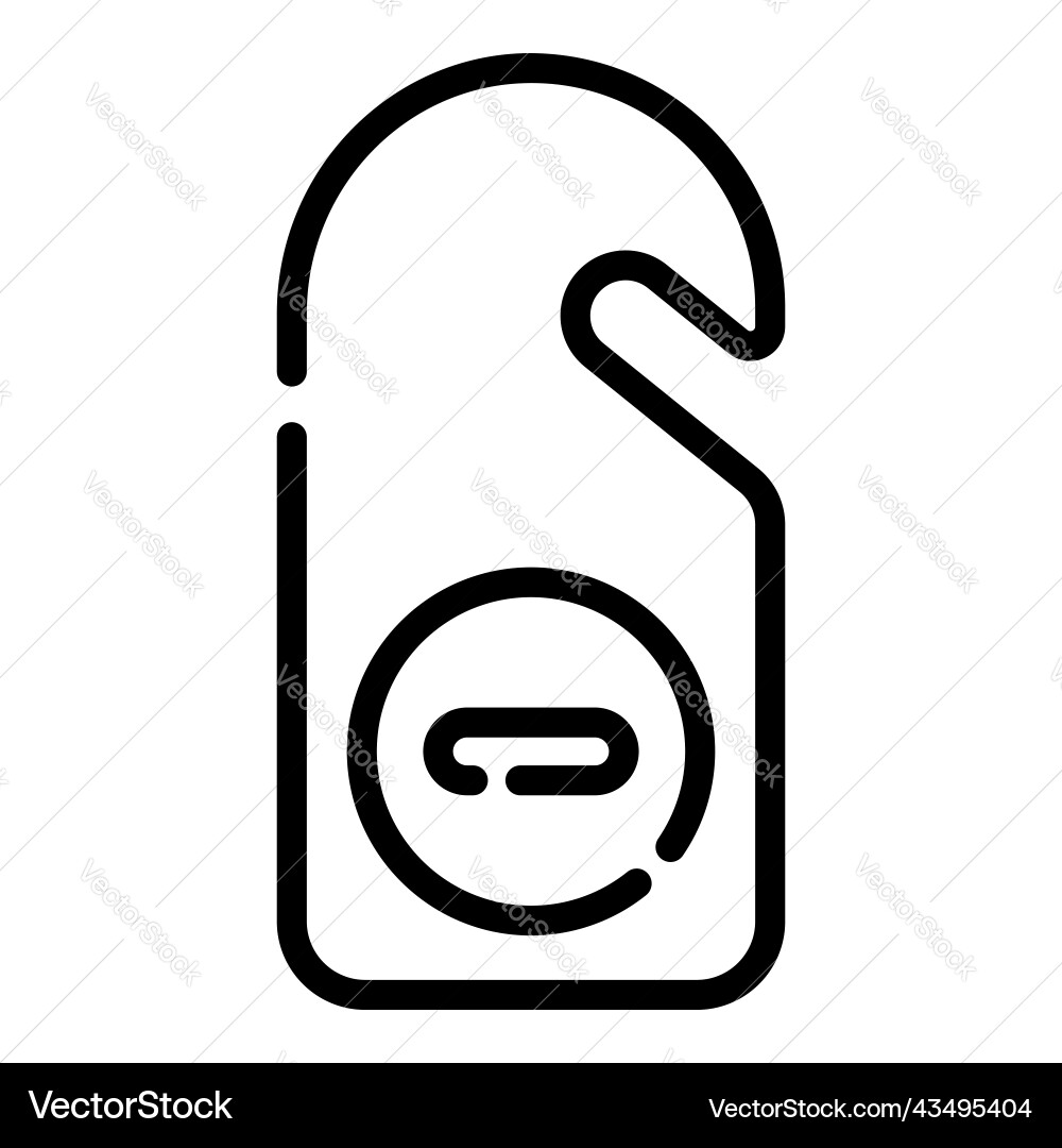 Door hook icon thin line style for web and mobile Vector Image