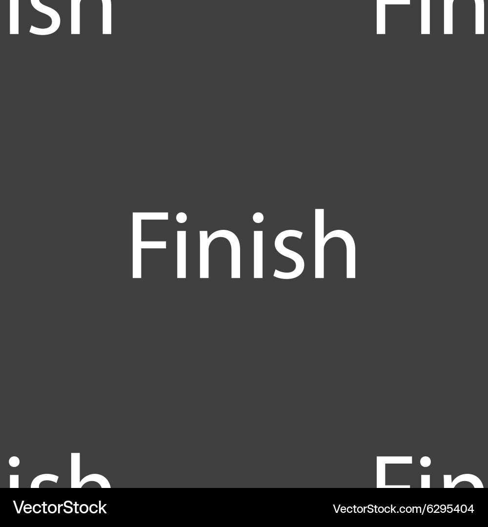 Finish sign icon power button seamless pattern Vector Image