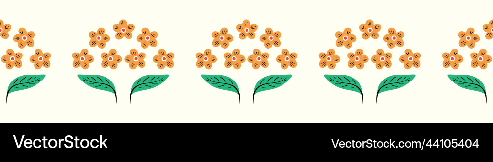Flower pattern background border seamless Flower pattern background border seamless vector image