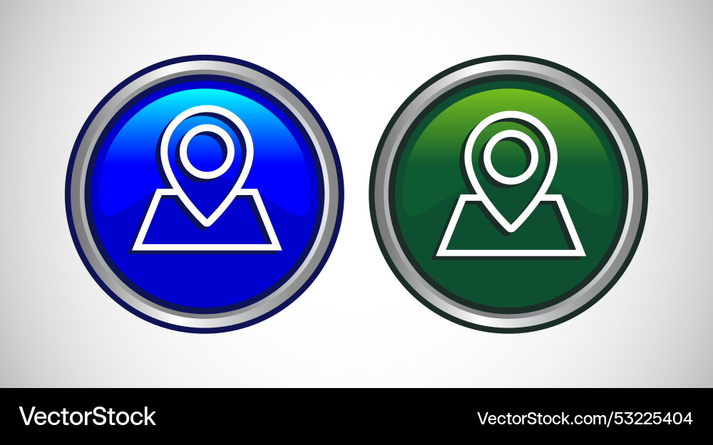 Map pointer location icon button set design Vector Image