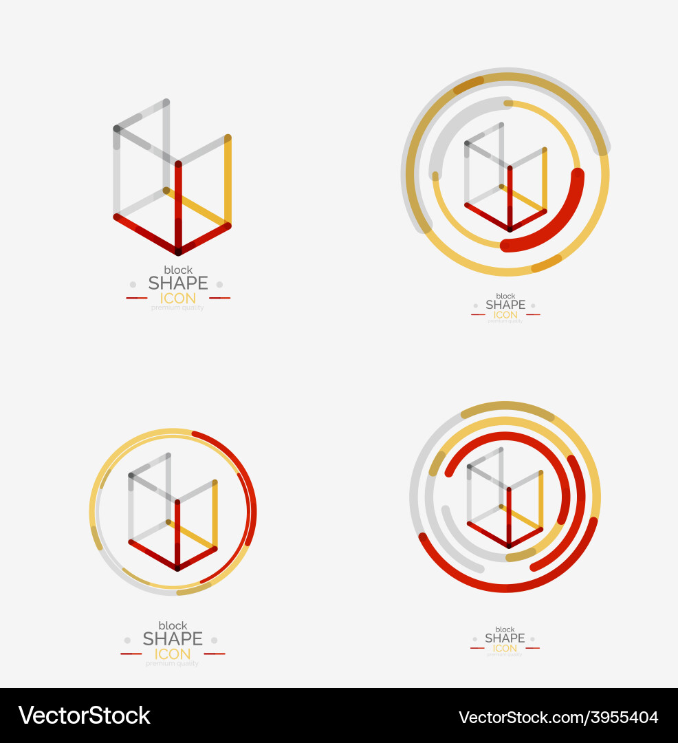 Moderne Block Icon Set vektorbild