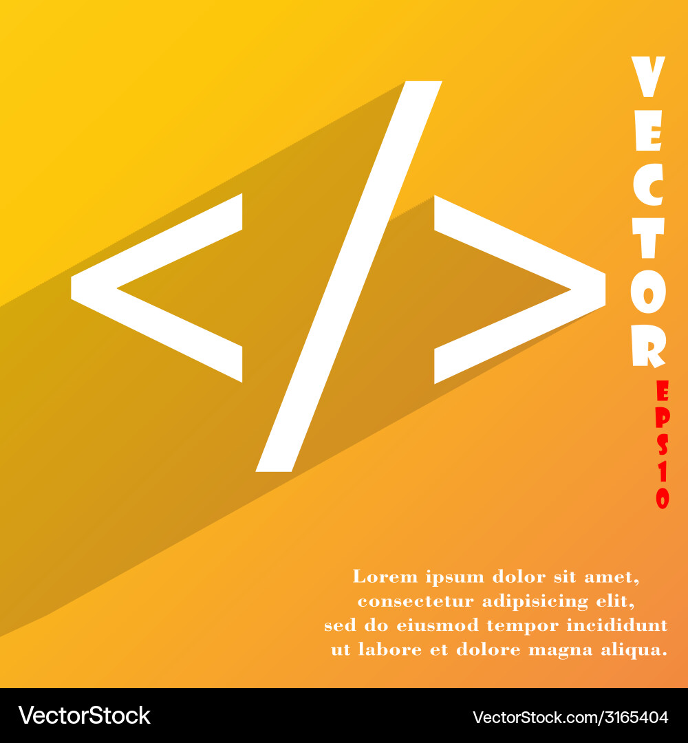 Programming Code Symbol flach moderne Web Vektorbild