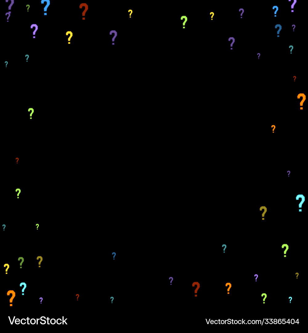 Question marks quiz doubt poll query public Vector Image