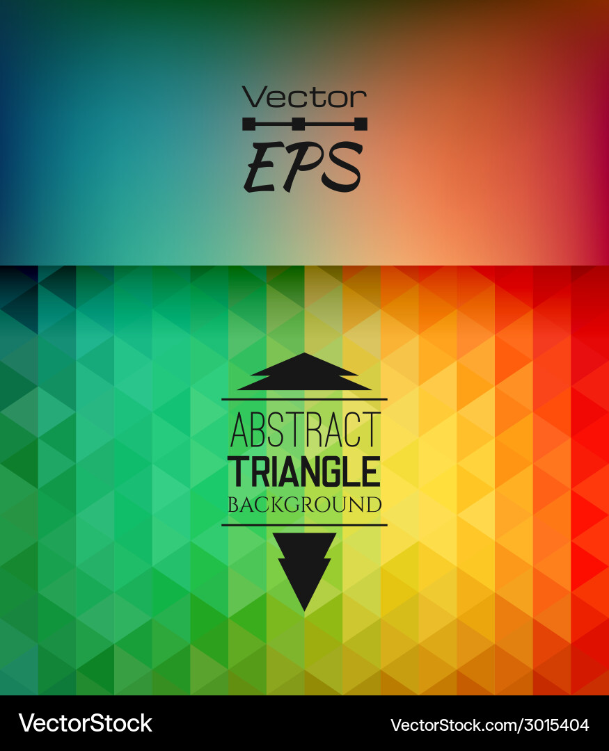 Retro mosaic pattern of geometric triangle shapes vector image
