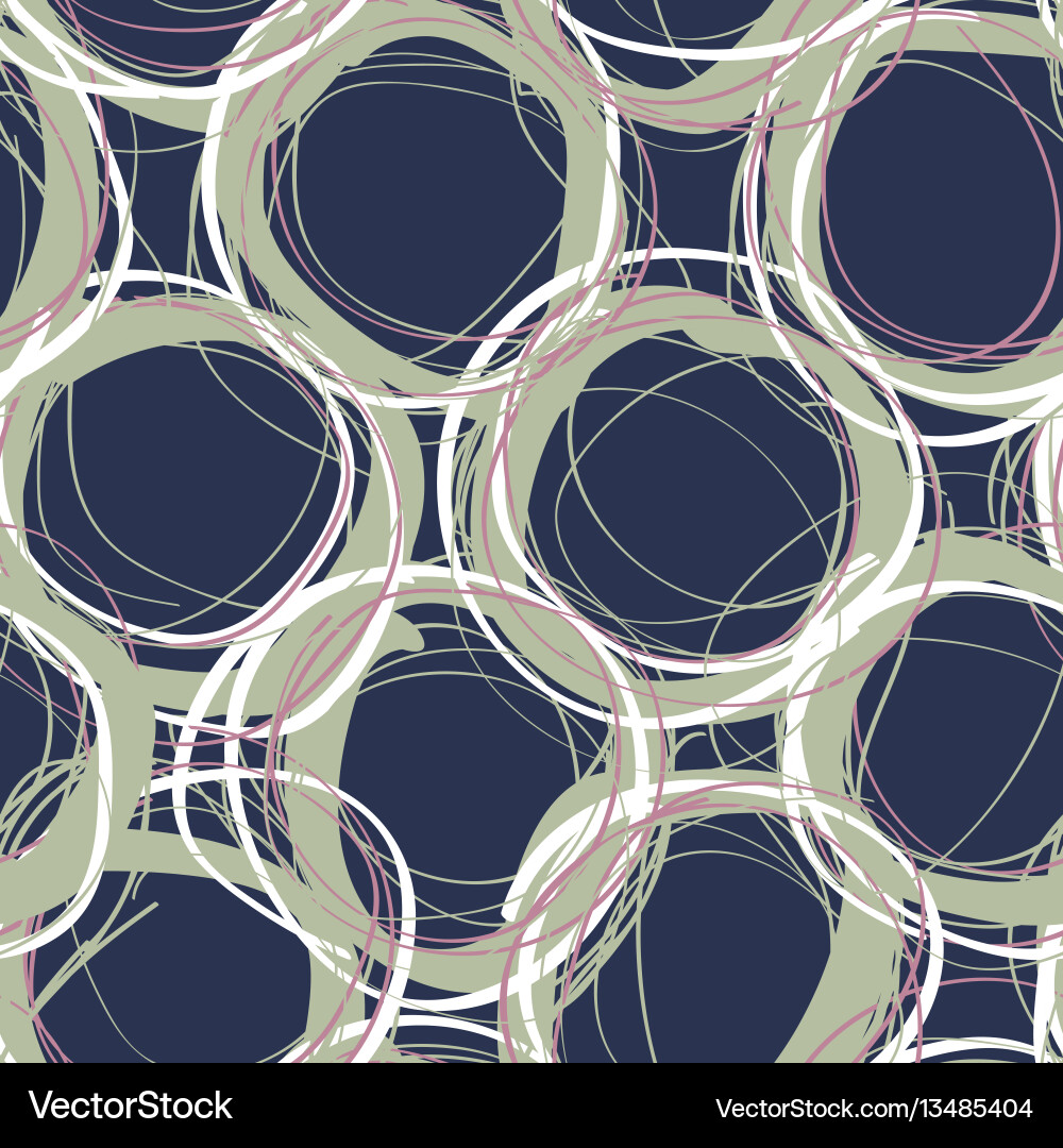 Scribble Circle Pattern vector image