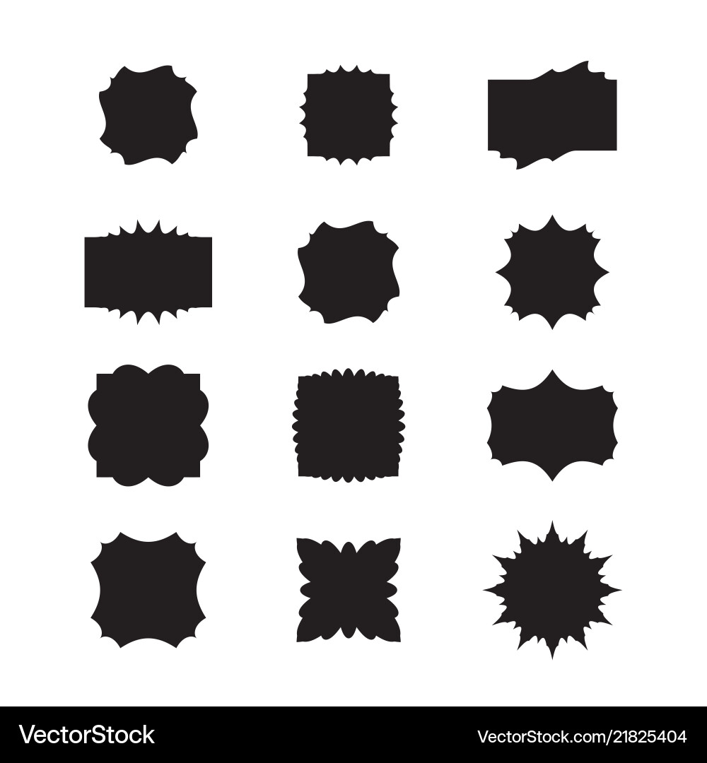 Set labels abstract forms Set labels abstract forms vector image