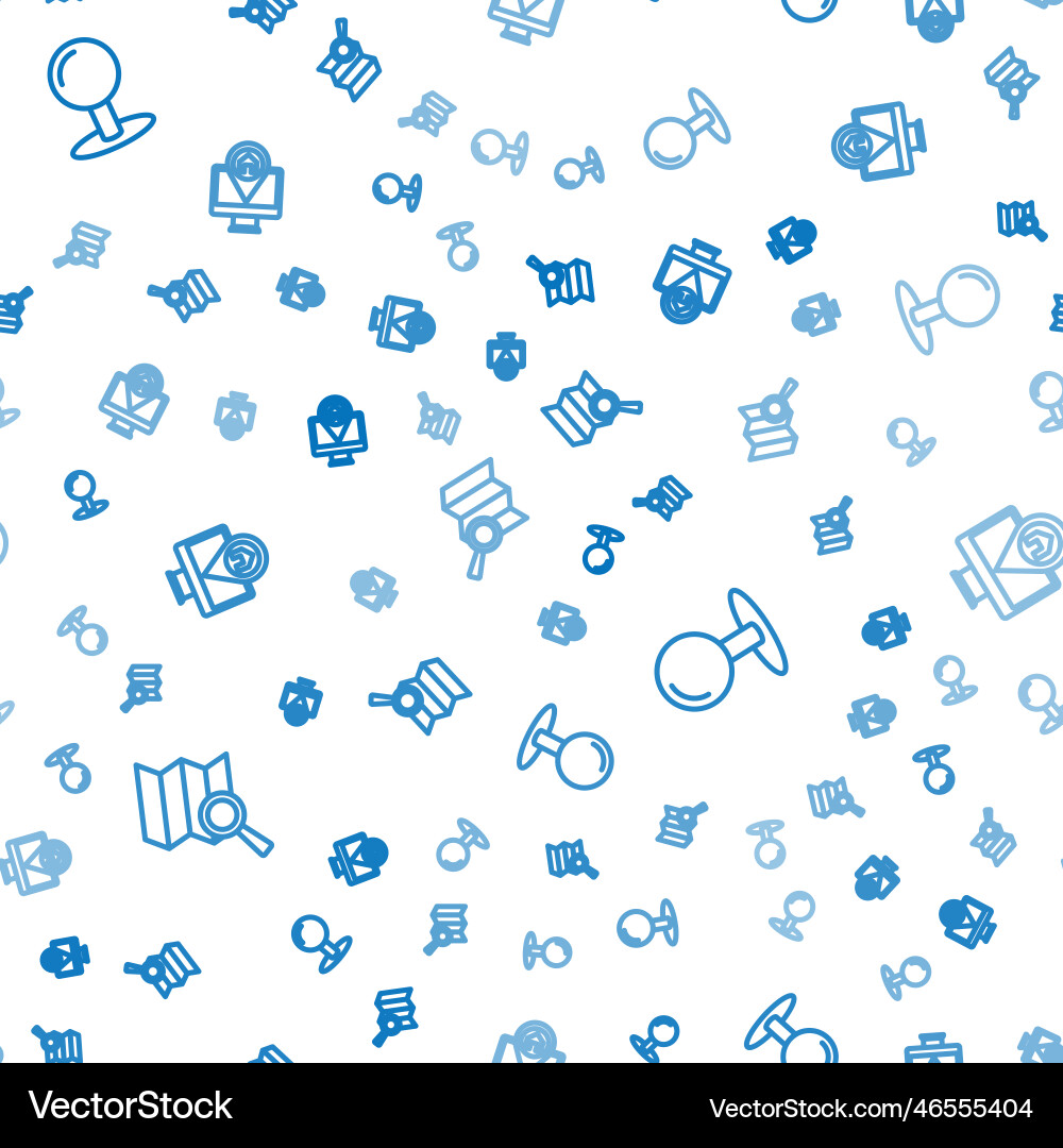 Set line search location push pin and monitor Vector Image