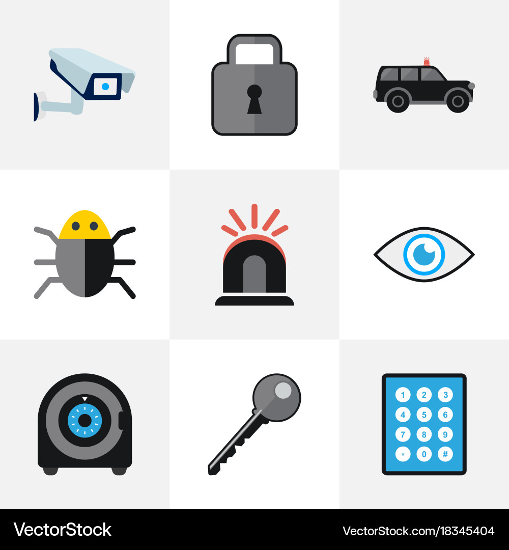 Set of 9 editable procuring flat icons includes Vector Image
