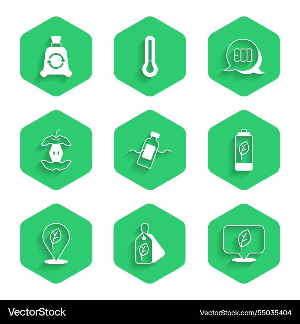 Set the problem of pollution tag with leaf Set the problem of pollution tag with leaf Vector Image