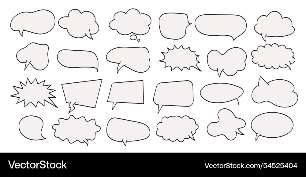 Speech bubble set blank empty bubbles Speech bubble set blank empty bubbles vector image