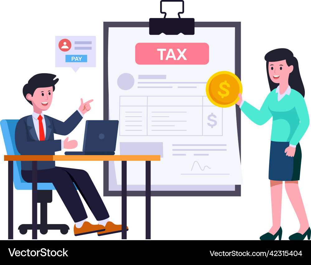 Tax payment Vector Image