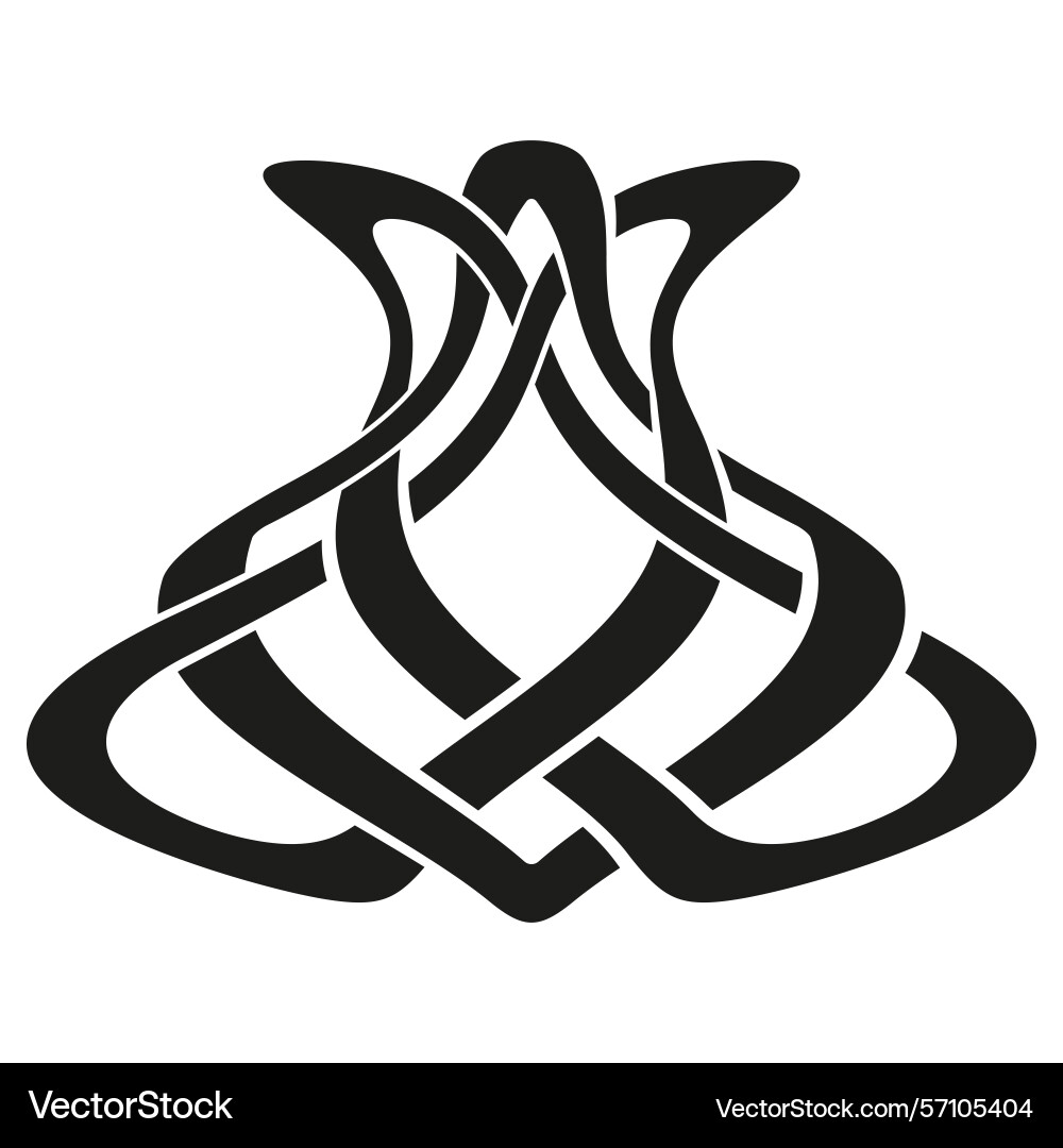 Twisted shape icon interwoven loop abstract Twisted shape icon interwoven loop abstract vector image