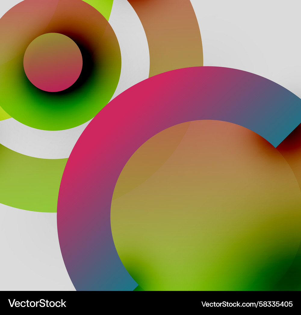 Abstract colorful circles overlap creating Vector Image
