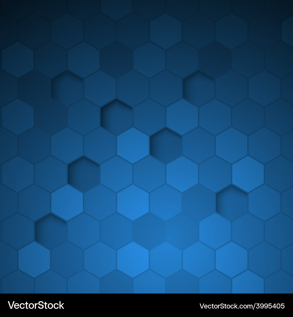 Blue Hexagon Pattern Background Vector Image