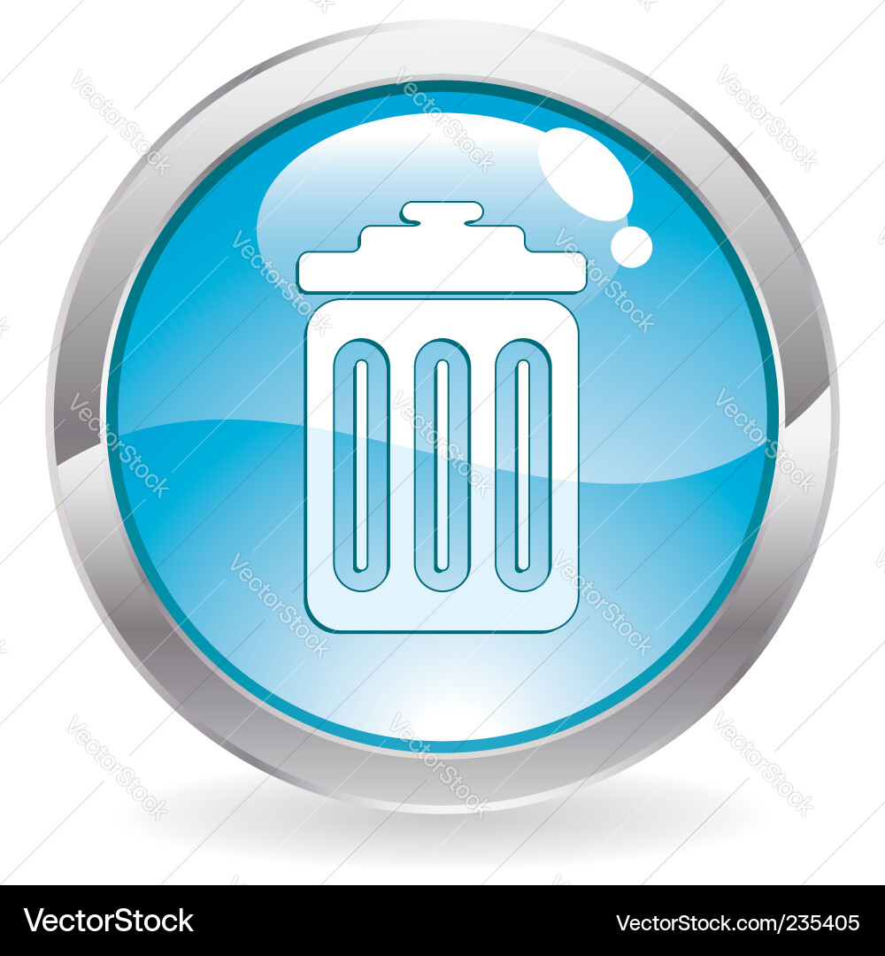Button with trash Vector Image