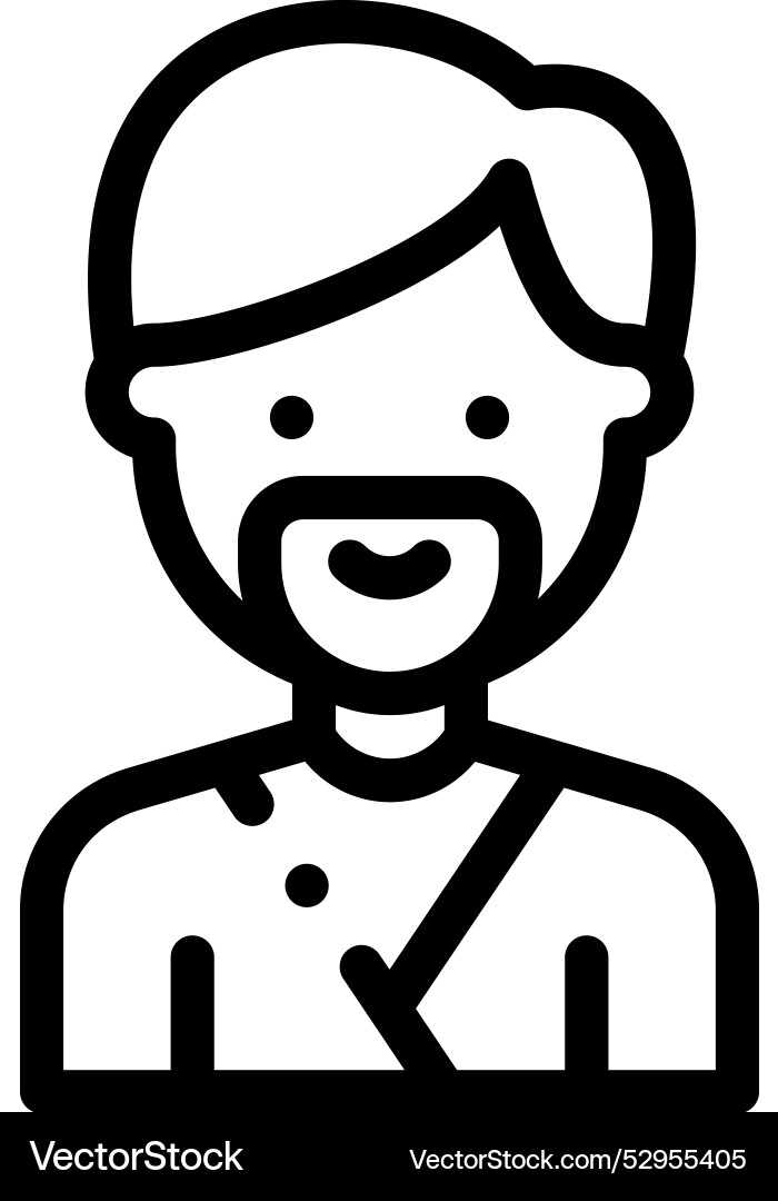 Dad icon thin linear style design isolated Vector Image