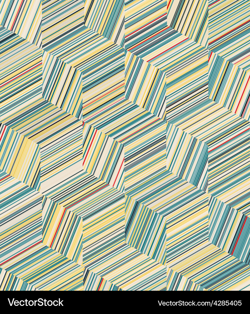 Geometric Cubes Pattern vector image
