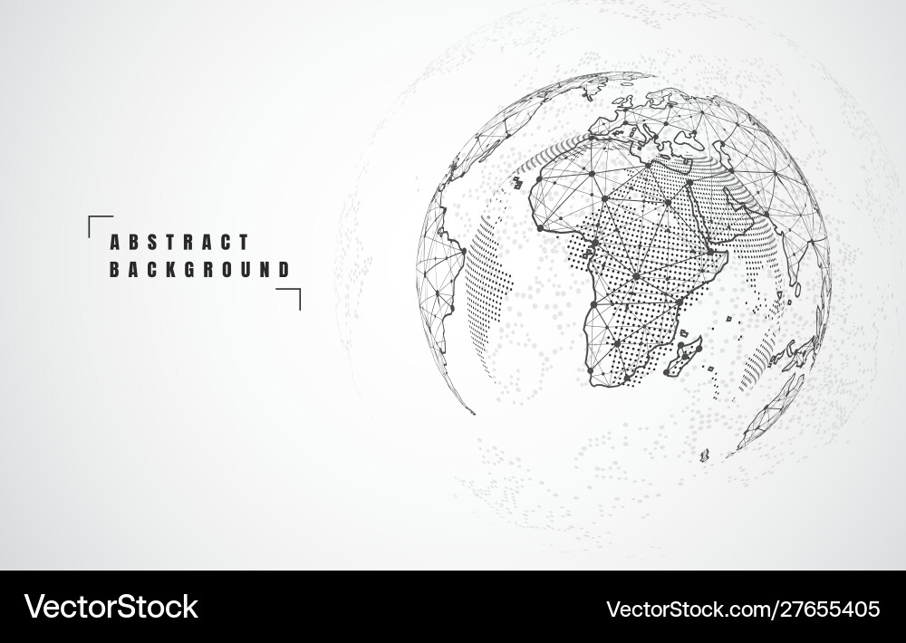 Global network connection world map point Global network connection world map point Vector Image