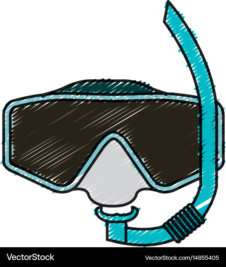 Googles snorkels isolated icon Vector Image